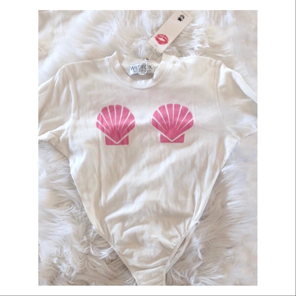NWT Wildfox I’m A Mermaid Short Sleeve Bodysuit - Picture 3 of 11